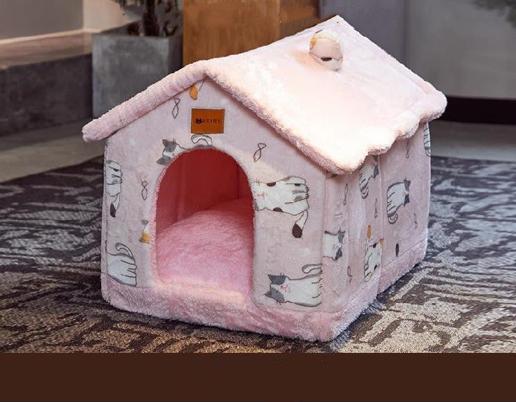 StarRoof™  Warm Foldable Plushy Pet House