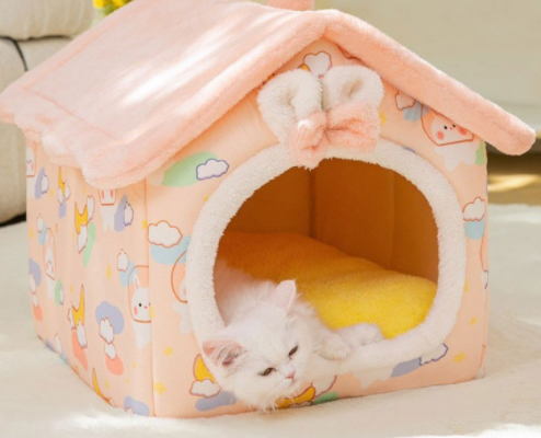 StarRoof™  Warm Foldable Plushy Pet House