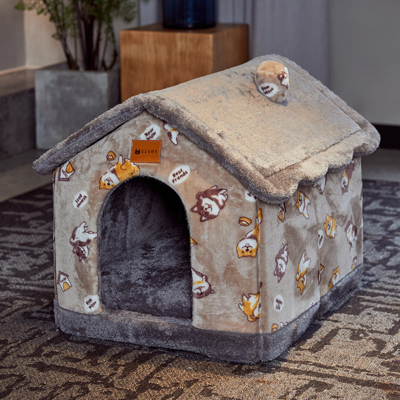 StarRoof™  Warm Foldable Plushy Pet House