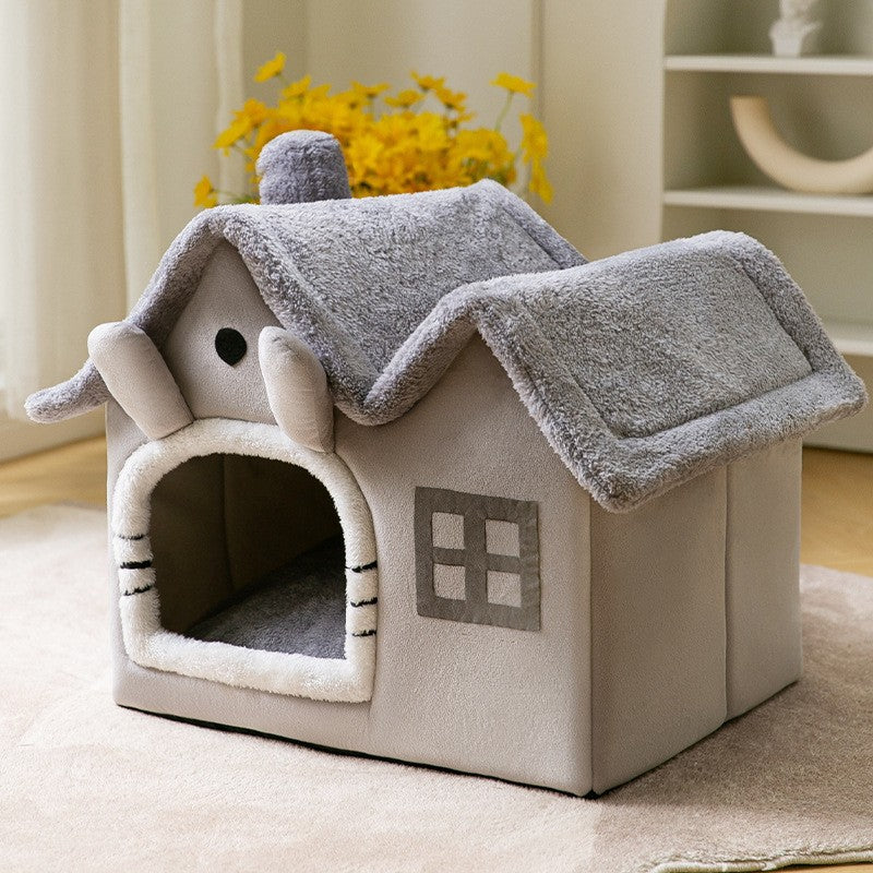 StarRoof™  Warm Foldable Plushy Pet House