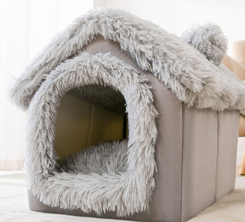 StarRoof™  Warm Foldable Plushy Pet House