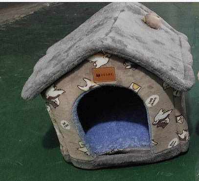 StarRoof™  Warm Foldable Plushy Pet House