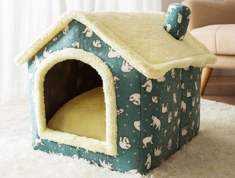 StarRoof™  Warm Foldable Plushy Pet House