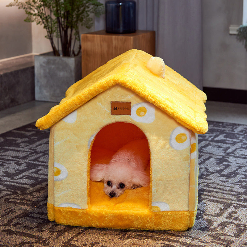 StarRoof™  Warm Foldable Plushy Pet House