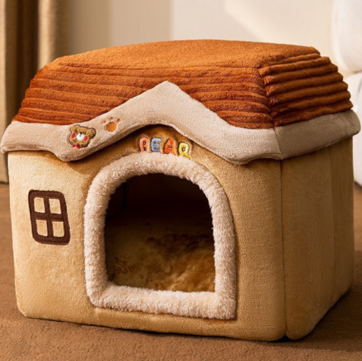 StarRoof™  Warm Foldable Plushy Pet House